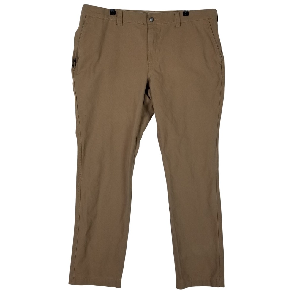 Columbia Canvas Utility Pants Men 42x32 Brown Slim Fit Rugged Cotton